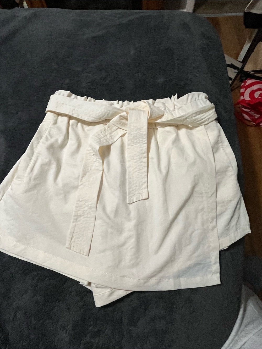 Journee Collection by Calia Cream Skort with Tie